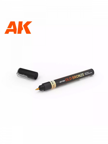 Színező filctoll AK - Old bronze metallic liquid marker (régi bronz)