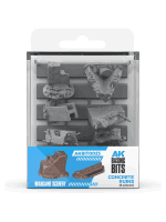 Makettező kiegészítő AK Basing Bits – Concrete Ruins (Betonromok)