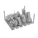 Makettező kiegészítő AK Basing Bits – Concrete Ruins (Betonromok) - Asztali játék