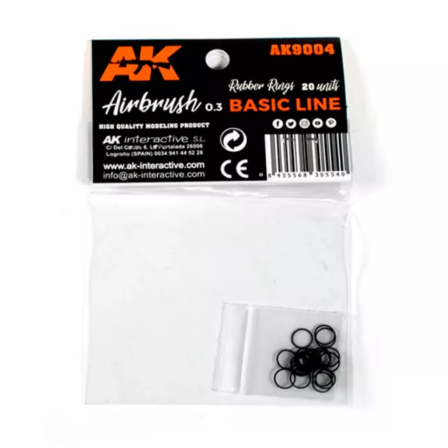 AK Airbrush tömítés – gumitömítés (20 db) - AK-Interactive