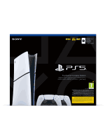 Játékkonzol PlayStation 5 (Slim) 1 TB – Fehér (Digital Edition) + 2x DualSense fehér (sérült csomagolás)