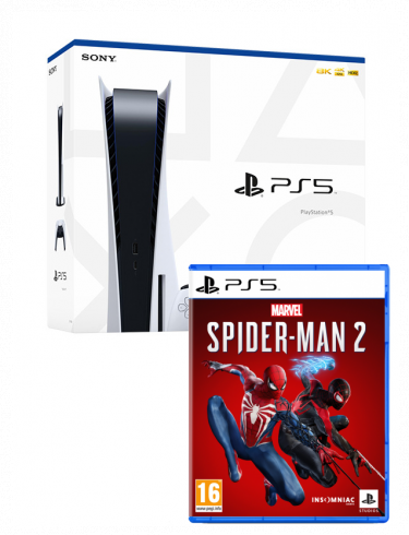 Konzol PlayStation 5 825 GB - Fehér + Marvel's Spider-Man 2 (PS5)