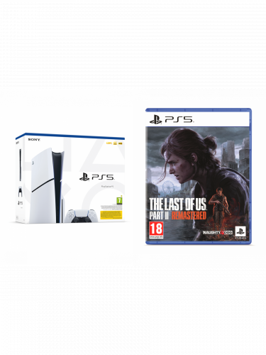 Előnyös készlet konzole PlayStation 5 (Slim) 1 TB - Fehér + The Last of Us Part II Remastered (PS5)