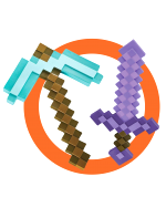Bundle Minecraft Weapon - Diamond Pickaxe, Enchanted Sword