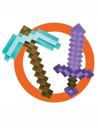 Bundle Minecraft Weapon - Diamond Pickaxe, Enchanted Sword