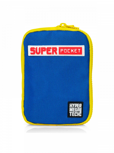 Utazótáska retro játékkonzolhoz Super Pocket (kék-sárga változat) (PC)