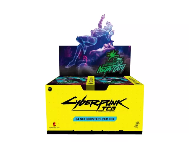 Kártyajáték Cyberpunk TCG: Welcome to Night City - Booster Box (24 booster) - TCG gyűjthető kártyajáték