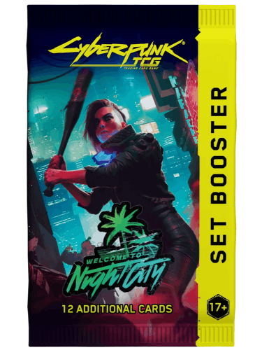 Kártyajáték Cyberpunk TCG: Welcome to Night City - Booster (12 kártya)