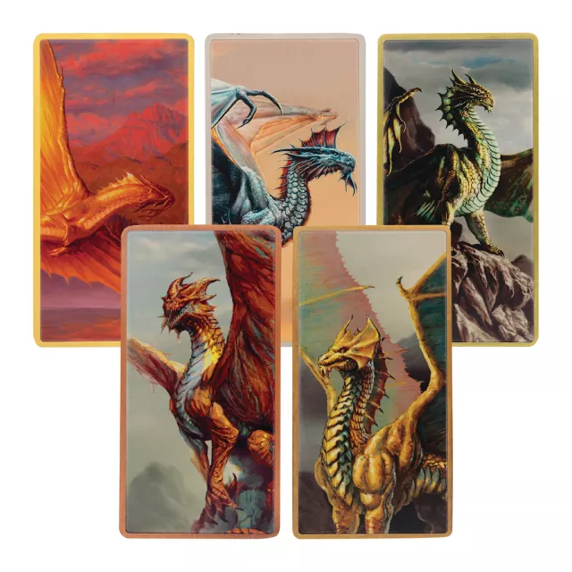 Dungeons & Dragons ingotszett - Metallic Dragons Set (5 db) - plakett
