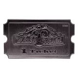 Sběratelská plaketka Fallout - Nuka World Ticket (postříbřená)