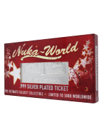 Gyűjtői plakett Fallout - Nuka World Ticket (ezüstözött)
