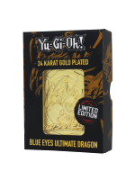 Gyűjtői emléktábla Yu-Gi-Oh! - Blue Eyes Ultimate Dragon (aranyozott)