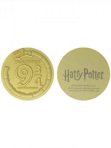 Gyűjtői medál Harry Potter - Platform 9 3/4 Limited Edition (pozlacený)