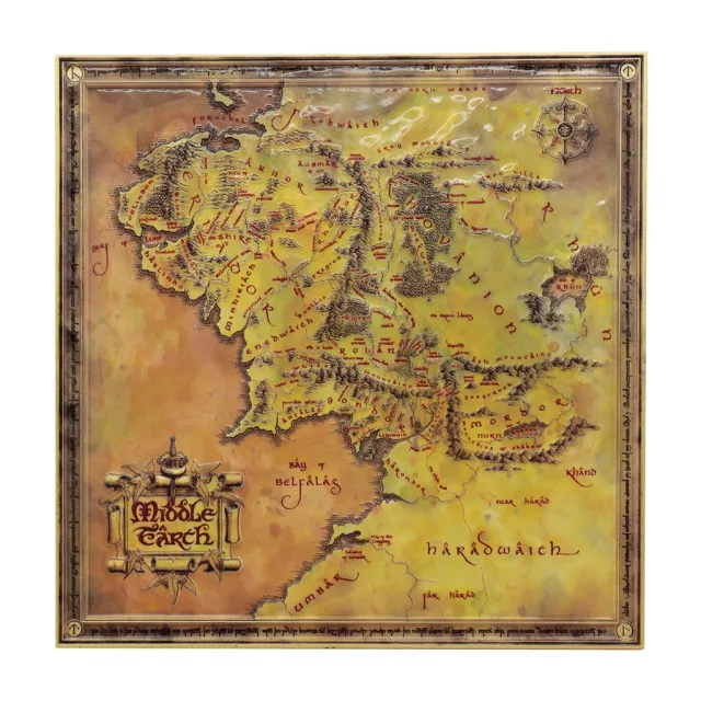 Fém térképreplika The Lord of the Rings - Limited Edition - Limitált darabszámban