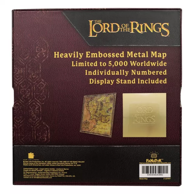 Fém térképreplika The Lord of the Rings - Limited Edition - Limitált darabszámban