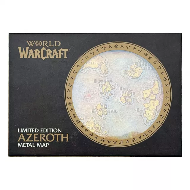 Fém térkép replika World of Warcraft - Azeroth Limited Edition - Limitált darabszámban
