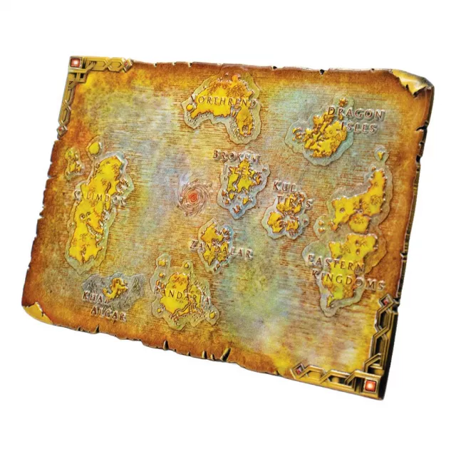Fém térkép replika World of Warcraft - Azeroth Limited Edition - Limitált darabszámban