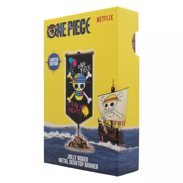 Gyűjtői asztali zászló One Piece - Straw Hat Pirates Limited Edition - plakett