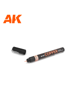 Színező filctoll AK - Copper metallic liquid marker (réz)