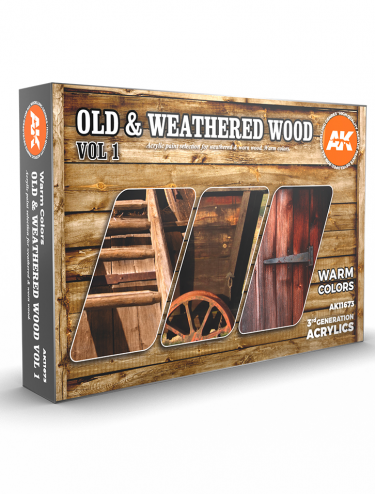 Festékkészlet AK - Old & weathered wood vol 1