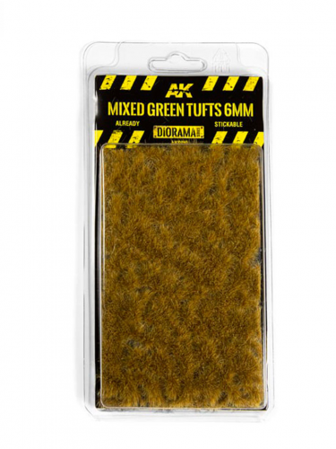 Modell kiegészitő AK - Mixed Green tufts (6 mm)