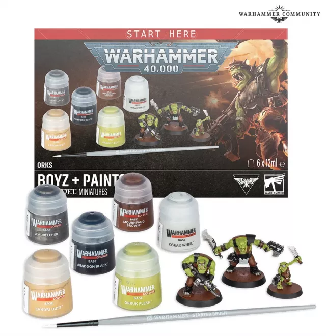 Warhammer 40,000 - Orks: Boyz + Paints - Asztali játék