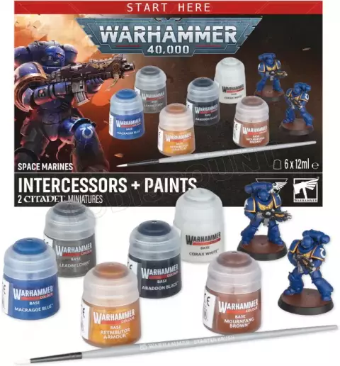 Warhammer 40,000 - Space Marines: Intercessors + Paints - Asztali játék