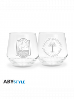 Pohár szett Lord of the Rings – Prancing Pony & Gondor Tree Glass (2 db)