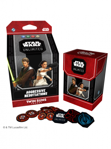 Kártyajáték Star Wars: Unlimited - Aggressive Negotiations Twin Suns Deck