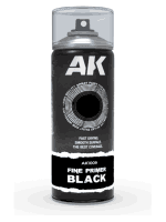 AK Fine Primer Black Spray - alapozó festék, fekete (spray)