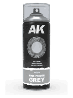 AK Fine Primer Grey Spray - alapozó festék, szürke (spray)
