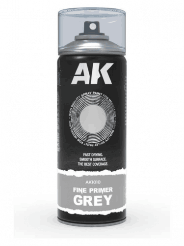 AK Fine Primer Grey Spray - alapozó festék, szürke (spray)