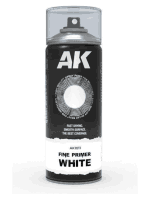 AK Fine Primer White Spray - alapozó festék, fehér (spray)