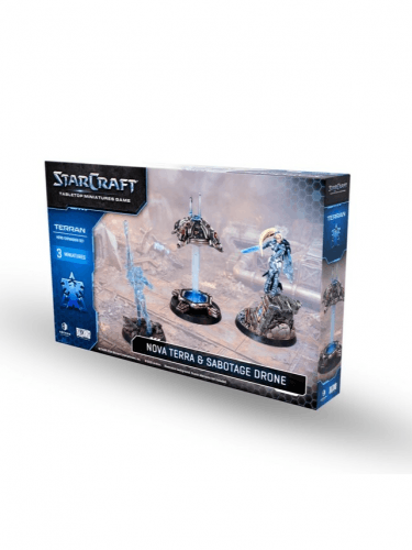 Figura játék StarCraft - Tabletop Miniature Game - Terran - Nova Terra & Sabotage Drone (3 figura)