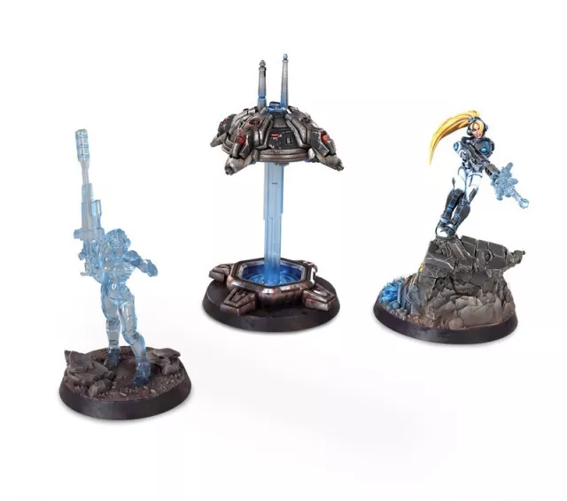 Figura játék StarCraft - Tabletop Miniature Game - Terran - Nova Terra & Sabotage Drone (3 figura) - Asztali játék