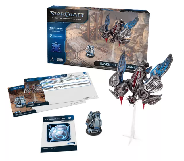 Figura játék StarCraft - Tabletop Miniature Game - Terran - Raven & Auto-Turret (2 figura) - Fantasy