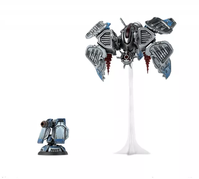 Figura játék StarCraft - Tabletop Miniature Game - Terran - Raven & Auto-Turret (2 figura) - Figurás játék (wargaming)