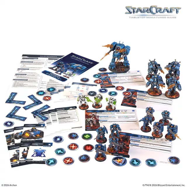 Figurás játék StarCraft - Tabletop Miniature Game - Terran Starter Set - Kalandos társasjáték