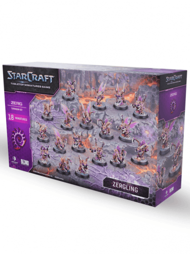 Figurás játék StarCraft - Tabletop Miniature Game - Zergling - Expansion Set (18 figura)