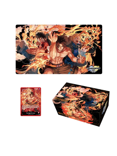 Kártyajáték One Piece TCG - Ace/Sabo/Luffy Special Goods Set (párna, doboz, kártya)