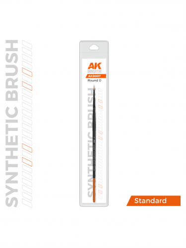AK Synthetic Brush - Round 0 - kerek ecset (szintetikus)