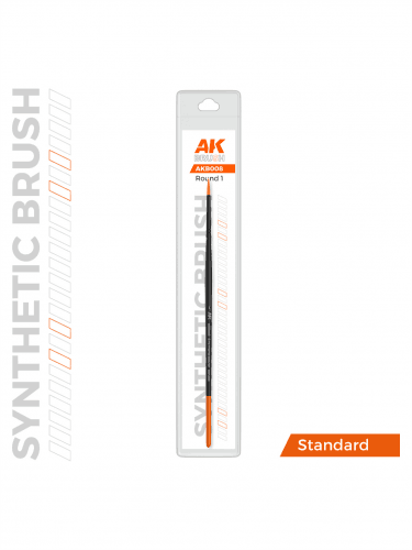 AK Synthetic Brush - Round 1 - kerek ecset (szintetikus)
