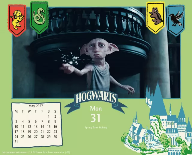 Naptár Harry Potter 2027 (asztali)