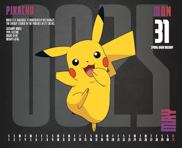 Naptár Pokémon 2027 (asztali)