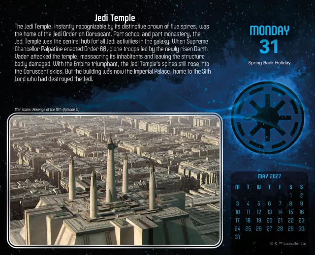 Naptár Star Wars Classic 2027 (asztali)