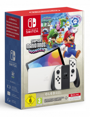 Konzole Nintendo Switch OLED model + Super Mario Bros. Wonder + 12 měsíců Nintendo Online (SWITCH)