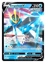 Kártyajáték Pokémon TCG - V Strikers Tin - Empoleon V - TCG gyűjthető kártyajáték
