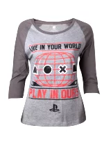 Tričko dámské Playstation - Live In Your World Raglan