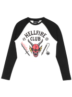 Női póló Stranger Things - Hellfire Club Crop Top Raglan