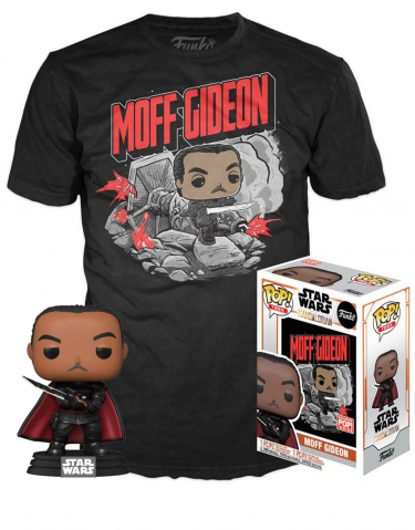 Póló Star Wars: The Mandalorian - Moff Gideon + figura Funko